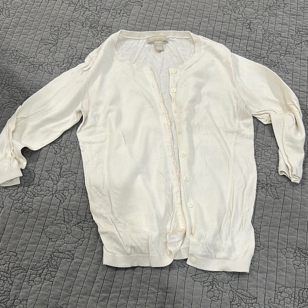 Women's Cream Cardigan Sweater